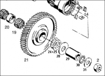 24+25-Scheibe 19,1 X 28 X 0,3 nach Bedarf