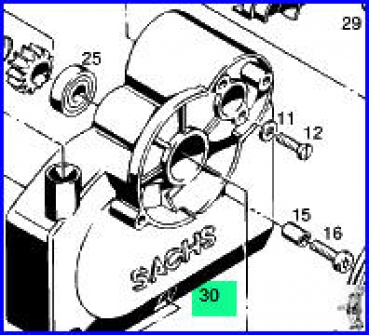 30-Deckel-Magnetseite ohne Anbauteile E-Start, Motor 301