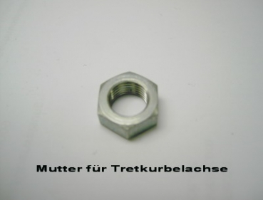 3-Sechskantmutter M 10 x 1, für Tretlager mit Rücktrittbremse