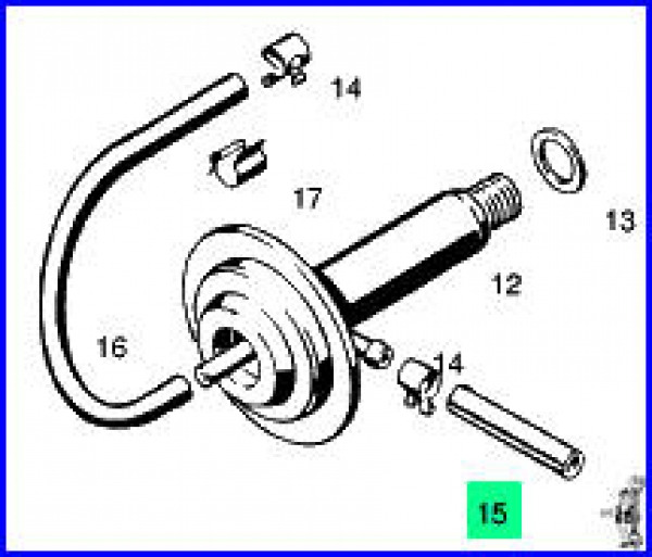 15-Kraftstoffschlauch (Gewebe) 4,5 x 9,5 x 500 mm